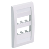 6 Port Mini-Com Executive Series Single Gang Faceplate Mount ABS CFPE6IWY