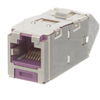 1 Port 22-26 AWG Mini-Com Cat6A Plus Up/Down 45 Angled Jack Module TG Shielded RJ45 CJSUD6X88TGVLY