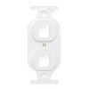 Leviton 2-Port QUICKPORT Duplex Type 106 Insert White 41087-2WP