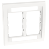 4.5x4.5 Double Gang Executive Series Faceplate Frame ABS Screw Mount CBEWH-2GY