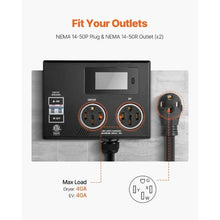 NEMA 14-50P Splitter with Dual 14-50R Receptacles for Dryer & EV Charging