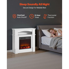 33-Inch 1500W Freestanding Electric Fireplace Stove Heater Mantel White