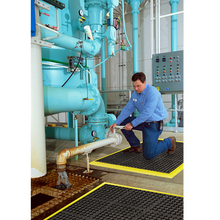 3' x 3' Dura-Step II with Grit Wet/Oily Anti-Fatigue Ergonomic - Wet Mats