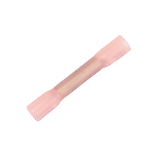 100-Pack Heat Shrink Butt Connectors – Red 20-18 Gauge, Marine-Grade Splices