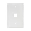 Leviton 1-Port Midsize Single-Gang QUICKPORT Wallplate White (Pack of 10) 41091-1WN