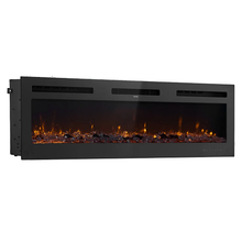 72-Inch Electric Fireplace, 1500W, Wall-Mounted & Recessed, Flat Style, with Remote Control