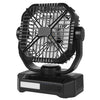 7W 8-Inch 10,400mAh Separated Solar Fan with Solar Panel, LED Lantern Ideal for Camping