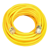 100' Ft 10/3 SJTW Yellow Outdoor Extension Cord With Power Light Indicator 2689SW0002 (Pack of 3)
