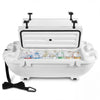 40 QT Floating Cooler with Dry Storage & Tow Rope Floating Ice Chest (White)