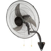 20 In Oscillating Wall Fan 4650 CFM 3-Speed ETL Listed (Black) (1-Piece Set)