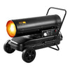 125,000 BTU Forced Air Torpedo Heater with Wheels & Temp Control for Jobsite/Garage/Warehouse/Workshop