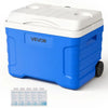 21 Qt Rolling Hard Cooler with Wheels Leak-Resistant 48-Hour Ice Retention Insulated Ice Chest