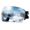 Frameless Ski Goggles with Silver Mirror Revo Spherical Lens OTG Anti-Fog for Men & Women