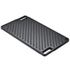 413x231 mm Reversible Grill Double Burner Griddle Pan for BBQ Gas Grill Black GP46x26