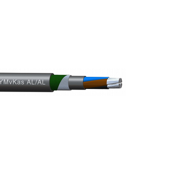 VG-YMvKas AL/AL Cca Twisted Aluminum Armor Round FR PVC 0.6/1 KV Installation Cable
