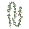 Realistic Greenery Decorated with Vines Olive Leaves and Berries Xmas Decoration (9FT)