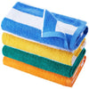 30 x 60 In Oversized Beach Towels Cotton Cabana Stripe Pool Towels Soft Absorbent & Quick-Dry (Pack of 4)