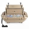 40 QT Floating Cooler with Dry Storage & Tow Rope Floating Ice Chest (Apricot)