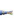 4 Pair Cat5e Riser Aluminum Interlock Armored No Outer Jacket Premises Cable Blue K2-199-25 1000 ft