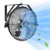 14 In Industrial Wall Fan | 2473 CFM 3-Speed IP44 Waterproof, Aluminum Blades
