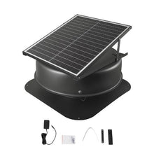 42W Solar Attic Fan, 2800 CFM High Airflow, Low Noise & Weatherproof with 110V Smart Adapter – Ideal for Home, Garage, Greenhouse, Shop, RV