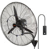 30″ Wall-Mount Misting Fan | 9500 CFM High-Velocity Waterproof Oscillating (Black)