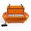 40 QT Floating Cooler with Dry Storage & Tow Rope Floating Ice Chest Orange