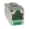 1 Port 22-26 AWG Mini-Com Cat6A Plus Shuttered Jack Module Shielded TG Style RJ45 CJSH688TGGRY