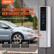 40A 240V NEMA 14-50 Plug Adjustable Current (40A/32A/24A/16A) 25FT Cable EV Charging Station for SAE J1772