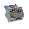 22-26 AWG Mini-Com Cat6A Up/Down 45 Angled Wire Cap Shielded TG Jack Module CJSUDCAPBU-X (Pack of 10)