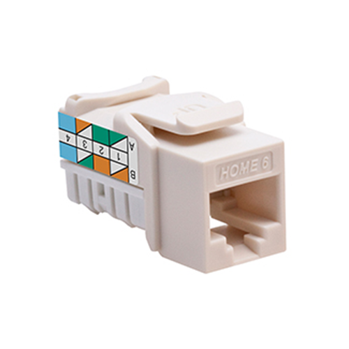 Snap-In Jack T568A/B Wiring Light Almond 61HOM-RT6