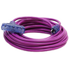 25FT 12/3 SJTW Cold Weather Triple Tap Extension Cord With CGM Purple