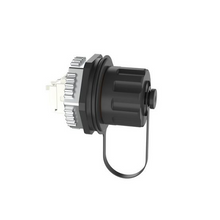 Bulkhead Connector Black IAEBH6X