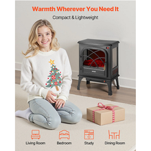 25.5-Inch Freestanding Electric Fireplace Stove Heater, 1500W 5120BTU Portable Fireplace