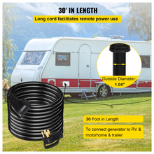 30 ft 50A RV Extension Cord NEMA Plug 250V STW Wire with Handles