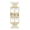 Leviton 4-Port QUICKPORT Duplex Type 106 Insert Ivory 41087-QIP