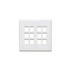 Leviton Dual-Gang QUICKPORT Wallplate 12-Port White 42080-12W