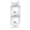 2 Port Mini Com Duplex Adapter Mount ABS Flat CF1062WHY