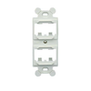 4 Port Mini Com Duplex Adapter Mount ABS Flat CF1064IWY