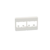 4 Port Mini-Com Modular Furniture Faceplate Standard Opening ABS CFFP4WH