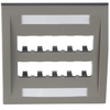 10 Port Mini-Com Executive Series Double Gang Faceplate Mount ABS CFPE10IG-2GY