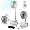 8 Inch 20000 mAh Battery Capacity Foldable Rechargeable Oscillating Fan – 3-in-1 with Remote Control and 8 Adjustable Speeds