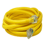 25' FT 10/3 SJTW Yellow Outdoor Extension Cord With Power Light Indicator 2687SW0002 (Pack of 6)