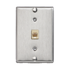 Leviton 6P6C Telephone Wall Jack Stainless Steel 40226-S