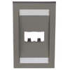 2 Port Mini-Com Executive Series Single Gang Faceplate Mount ABS CFPE2IGY