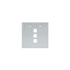 Leviton Dual-Gang QUICKPORT Wallplate 3-Port Gray 42080-3GP