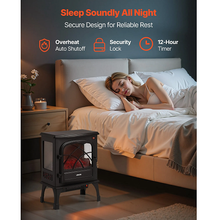22.8-Inch Freestanding Electric Fireplace Stove Heater, 1500W 5120BTU Portable Fireplace
