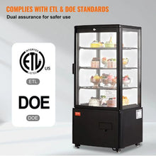 3cft Refrigerated Display Case Countertop Pastry Display Case Commercial Display Refrigerator with LED Lighting for for Bakery