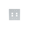 Leviton Dual-Gang QUICKPORT Wallplate 4-Port Gray 42080-4GP