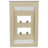 4 Port Mini-Com Executive Series Single Gang Faceplate Mount ABS CFPE4EIY